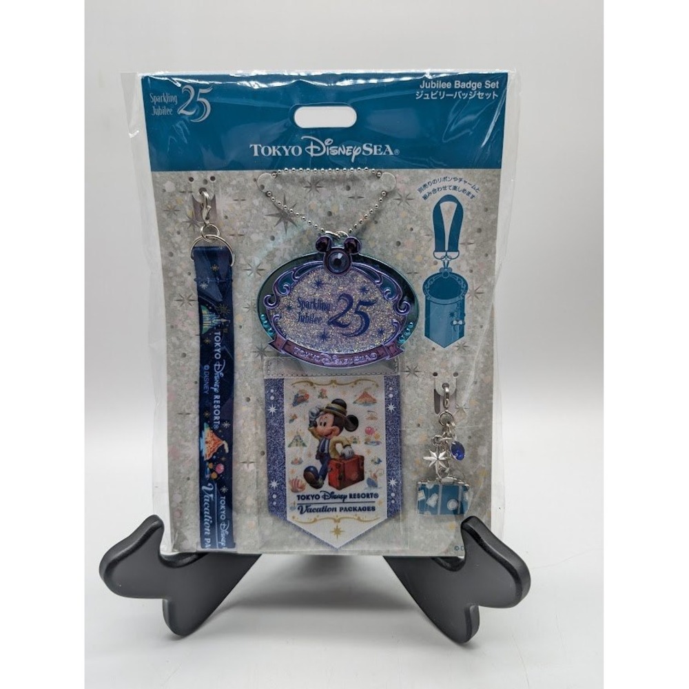 Tokyo DisneySea 25th Anniversary Sparkling Jubilee Badge Set Exclusive Resort